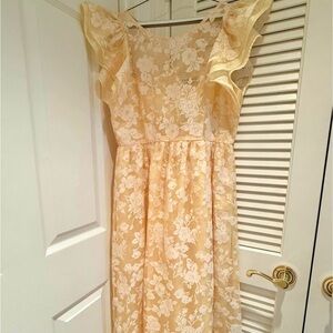 Anthropologie En Saison butter yellow dress